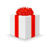 white box with a gift