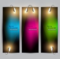 Empty placard for product advertising with lighting N2