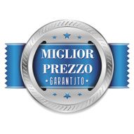 Blue best price button with ribbon