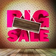 Big sale with wood for copy space N2