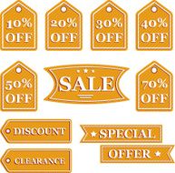 Sale tags and labels set N2