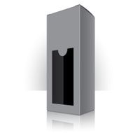 Gray Package Box with a transparent window
