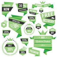 Set of Discount Sale Concept Labels and Stickers