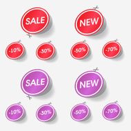 new and sale labels