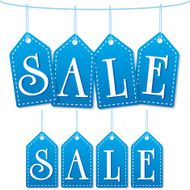 sale label tags blue