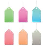 pastel label tags