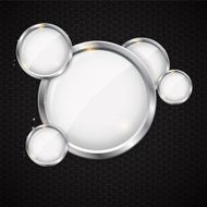 Glass frame on abstract metal background Vector illustration N2