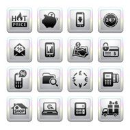 Shopping Icons Gray