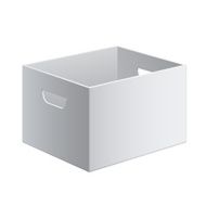 White Blank Package Cardboard Box N2