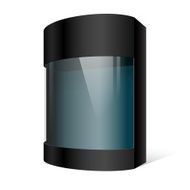 Black Package Box with a transparent window N2