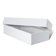 Blank white box opened N2