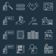 Real estate outline icons N2