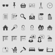 Vector Icons set Dark on light Part 3