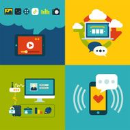 Set of flat design concept N2