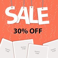 Vector Christmas sale off banner template