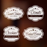 Badge label and sticker for food shop N4