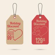 Set price tag with ribbons and labels N4