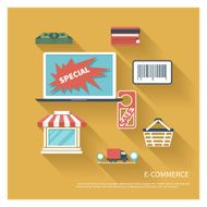 e-comerce flat design vector N2