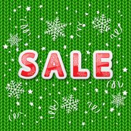Green knitted pattern and sale