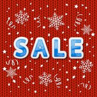 Red knitted pattern with sale