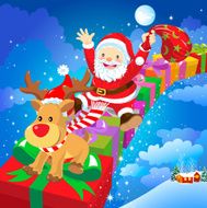 Santa Claus And Reindeer N4