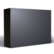 Package black box design isolated on white background template N6