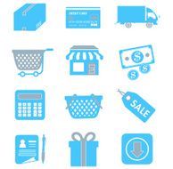 Shopping icons set Vector N5