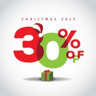 Christmas sale big bright overlapping design 30 off