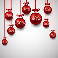 Sale background with christmas balls N25
