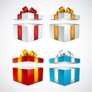 Set of realistic 3d gift boxes N7