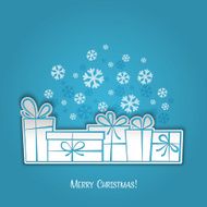 Merry Christmas gift greeting card Paper design N3