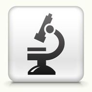 White square icon with a microscope picture in black