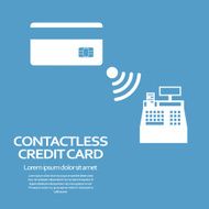 Contactless credit card payment concept Modern technology advertisement