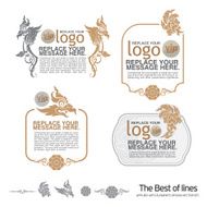 Labels Frames and Banners - Illustration thai art design