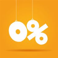 Percentage hanging label N20
