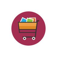 Cart icon basket vector illustration