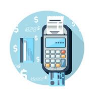 Cash mashines issues receipt of payment card