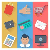 Online shopping and payment methods icons N2