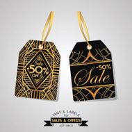 SALE Tags and Labels - Art Deco Style N2