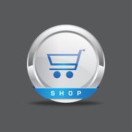 Shopping Cart Round Vector Button Icon N8