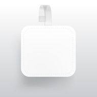 Vector Blank Wobbler with Transparent Strip Isolated on a White N2