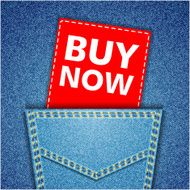 Blue back jeans pocket