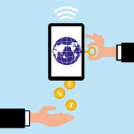 mobile application marketing business concept vector illustration