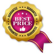 Purple gold best price badge with ribbon N3