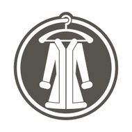 Woman coat on hanger vector icon N2