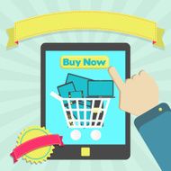 Buy electronic equipment through tablet