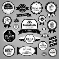Black sale labels set