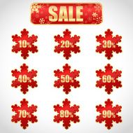 Christmas sale stickers and tags with discounts N5