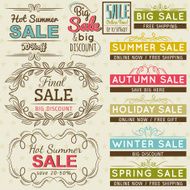 Set of special sale offer labels and banners vector N11