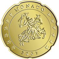 vector Money money gold eurocent monaco